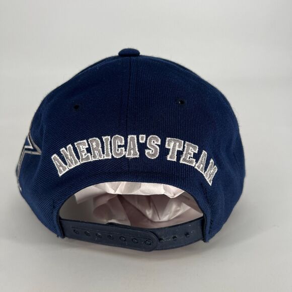 VTG Dallas Cowboys Back Script Snapback Hat Cap Blue Team NFL America's Team - Picture 3 of 9